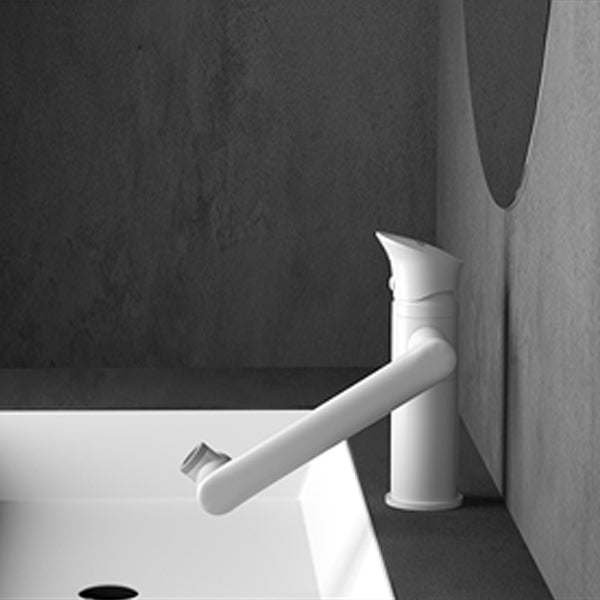 Contemporary Centerset Faucet Lever Handles Single Hole Solid Brass Circular Faucet Clearhalo 'Bathroom Remodel & Bathroom Fixtures' 'Bathroom Sink Faucets' 'Bathroom Sinks & Faucet Components' 'bathroom_sink_faucets' 'Home Improvement' 'home_improvement' 'home_improvement_bathroom_sink_faucets' 6818135