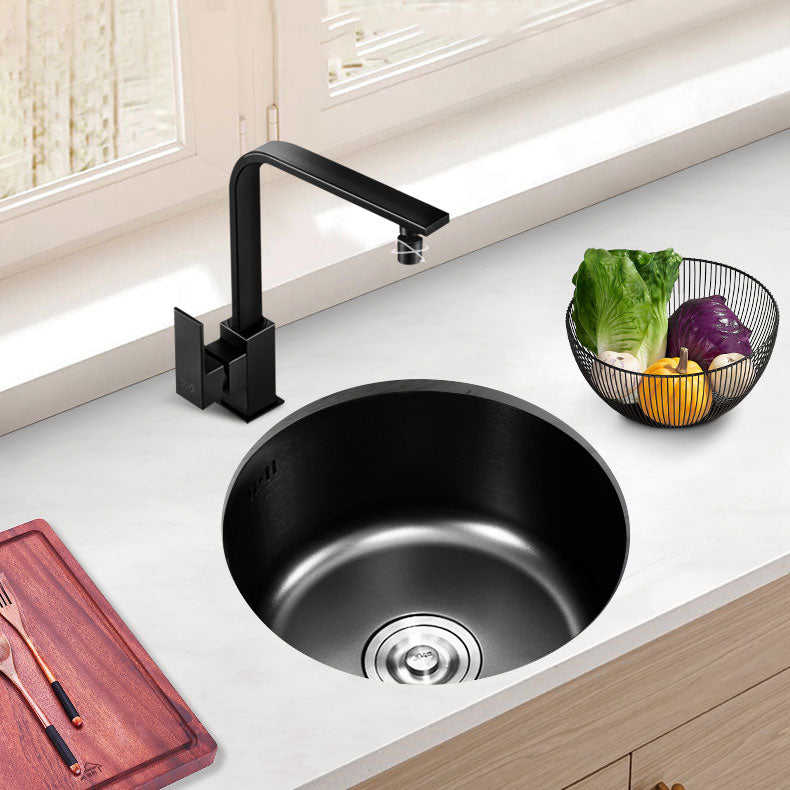 Contemporary Style Kitchen Sink Stainless Steel Kitchen Sink with Single Bowl Clearhalo 'Home Improvement' 'home_improvement' 'home_improvement_kitchen_sinks' 'Kitchen Remodel & Kitchen Fixtures' 'Kitchen Sinks & Faucet Components' 'Kitchen Sinks' 'kitchen_sinks' 6818147