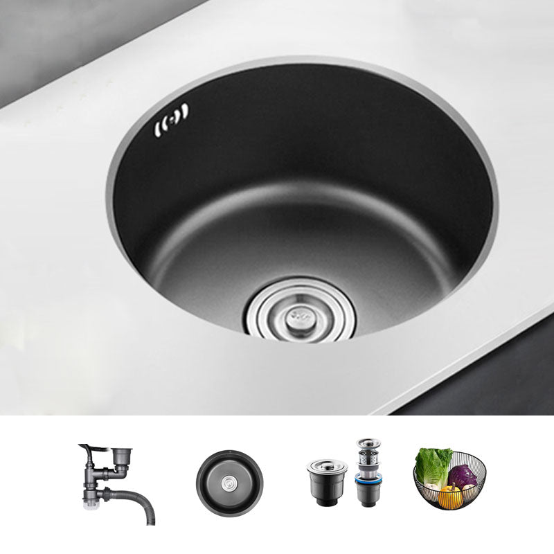 Contemporary Style Kitchen Sink Stainless Steel Kitchen Sink with Single Bowl Sink Only None Clearhalo 'Home Improvement' 'home_improvement' 'home_improvement_kitchen_sinks' 'Kitchen Remodel & Kitchen Fixtures' 'Kitchen Sinks & Faucet Components' 'Kitchen Sinks' 'kitchen_sinks' 6818148