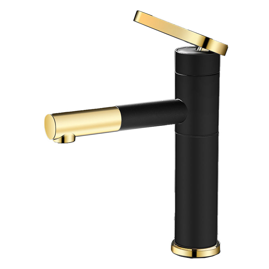 Lever Handle Faucet Glam Style Swivel Spout Faucet for Bathroom Clearhalo 'Bathroom Remodel & Bathroom Fixtures' 'Bathroom Sink Faucets' 'Bathroom Sinks & Faucet Components' 'bathroom_sink_faucets' 'Home Improvement' 'home_improvement' 'home_improvement_bathroom_sink_faucets' 6818261