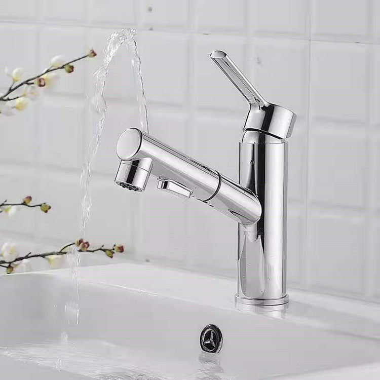 Contemporary Sink Faucet Pure Color Low Arc Vessel Sink Faucet for Bathroom Clearhalo 'Bathroom Remodel & Bathroom Fixtures' 'Bathroom Sink Faucets' 'Bathroom Sinks & Faucet Components' 'bathroom_sink_faucets' 'Home Improvement' 'home_improvement' 'home_improvement_bathroom_sink_faucets' 6818294