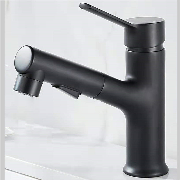 Contemporary Sink Faucet Pure Color Low Arc Vessel Sink Faucet for Bathroom Clearhalo 'Bathroom Remodel & Bathroom Fixtures' 'Bathroom Sink Faucets' 'Bathroom Sinks & Faucet Components' 'bathroom_sink_faucets' 'Home Improvement' 'home_improvement' 'home_improvement_bathroom_sink_faucets' 6818299