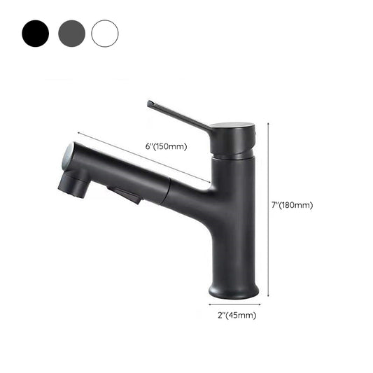 Contemporary Sink Faucet Pure Color Low Arc Vessel Sink Faucet for Bathroom Clearhalo 'Bathroom Remodel & Bathroom Fixtures' 'Bathroom Sink Faucets' 'Bathroom Sinks & Faucet Components' 'bathroom_sink_faucets' 'Home Improvement' 'home_improvement' 'home_improvement_bathroom_sink_faucets' 6818301