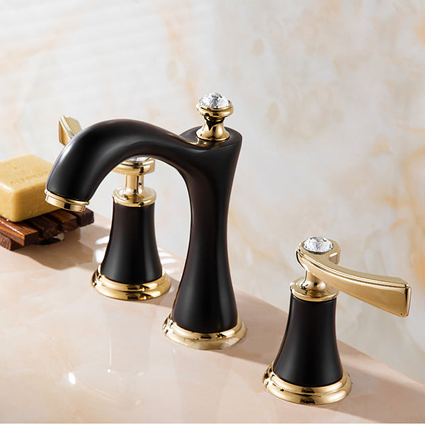 Modern Vessel Faucet Brass 2 Handles Low Arc Vessel Faucet for Home Clearhalo 'Bathroom Remodel & Bathroom Fixtures' 'Bathroom Sink Faucets' 'Bathroom Sinks & Faucet Components' 'bathroom_sink_faucets' 'Home Improvement' 'home_improvement' 'home_improvement_bathroom_sink_faucets' 6818334