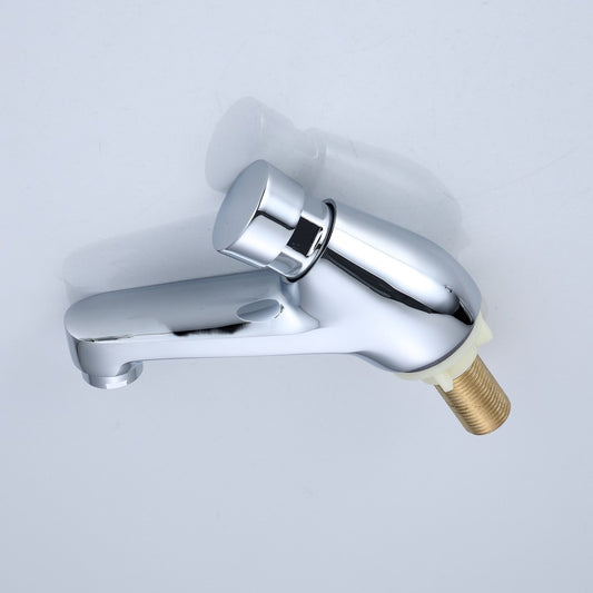 Modern Vessel Faucet Brass 1-Handle Low Arc Vessel Faucet for Home Clearhalo 'Bathroom Remodel & Bathroom Fixtures' 'Bathroom Sink Faucets' 'Bathroom Sinks & Faucet Components' 'bathroom_sink_faucets' 'Home Improvement' 'home_improvement' 'home_improvement_bathroom_sink_faucets' 6818343