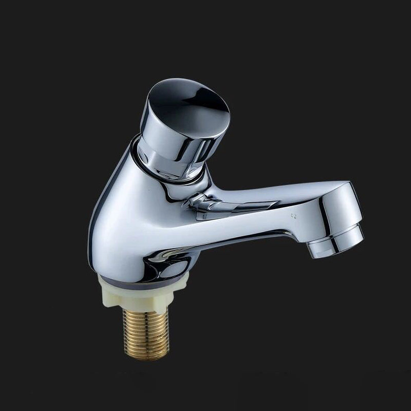 Modern Vessel Faucet Brass 1-Handle Low Arc Vessel Faucet for Home Clearhalo 'Bathroom Remodel & Bathroom Fixtures' 'Bathroom Sink Faucets' 'Bathroom Sinks & Faucet Components' 'bathroom_sink_faucets' 'Home Improvement' 'home_improvement' 'home_improvement_bathroom_sink_faucets' 6818346