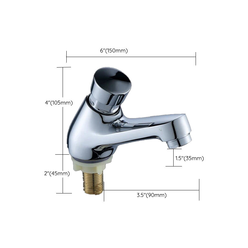 Modern Vessel Faucet Brass 1-Handle Low Arc Vessel Faucet for Home Clearhalo 'Bathroom Remodel & Bathroom Fixtures' 'Bathroom Sink Faucets' 'Bathroom Sinks & Faucet Components' 'bathroom_sink_faucets' 'Home Improvement' 'home_improvement' 'home_improvement_bathroom_sink_faucets' 6818350