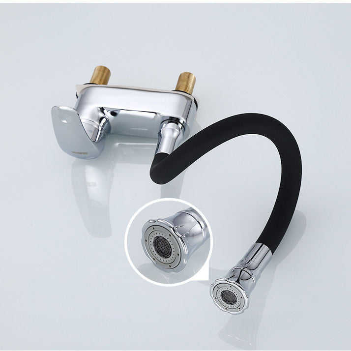 Modern Style Vessel Faucet Copper Single Handle High Arc Vessel Faucet Clearhalo 'Bathroom Remodel & Bathroom Fixtures' 'Bathroom Sink Faucets' 'Bathroom Sinks & Faucet Components' 'bathroom_sink_faucets' 'Home Improvement' 'home_improvement' 'home_improvement_bathroom_sink_faucets' 6818376