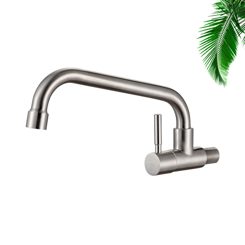 Modern 1-Handle Faucets Stainless Steel with Water Dispenser Standard Kitchen Faucets 5.5" Clearhalo 'Home Improvement' 'home_improvement' 'home_improvement_kitchen_faucets' 'Kitchen Faucets' 'Kitchen Remodel & Kitchen Fixtures' 'Kitchen Sinks & Faucet Components' 'kitchen_faucets' 6818442