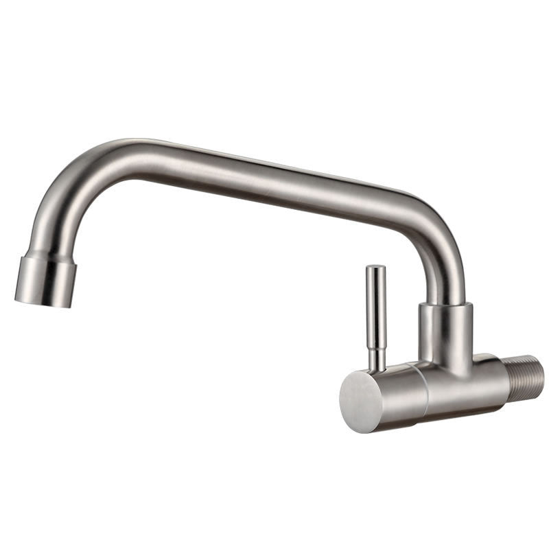 Modern 1-Handle Faucets Stainless Steel with Water Dispenser Standard Kitchen Faucets Clearhalo 'Home Improvement' 'home_improvement' 'home_improvement_kitchen_faucets' 'Kitchen Faucets' 'Kitchen Remodel & Kitchen Fixtures' 'Kitchen Sinks & Faucet Components' 'kitchen_faucets' 6818447