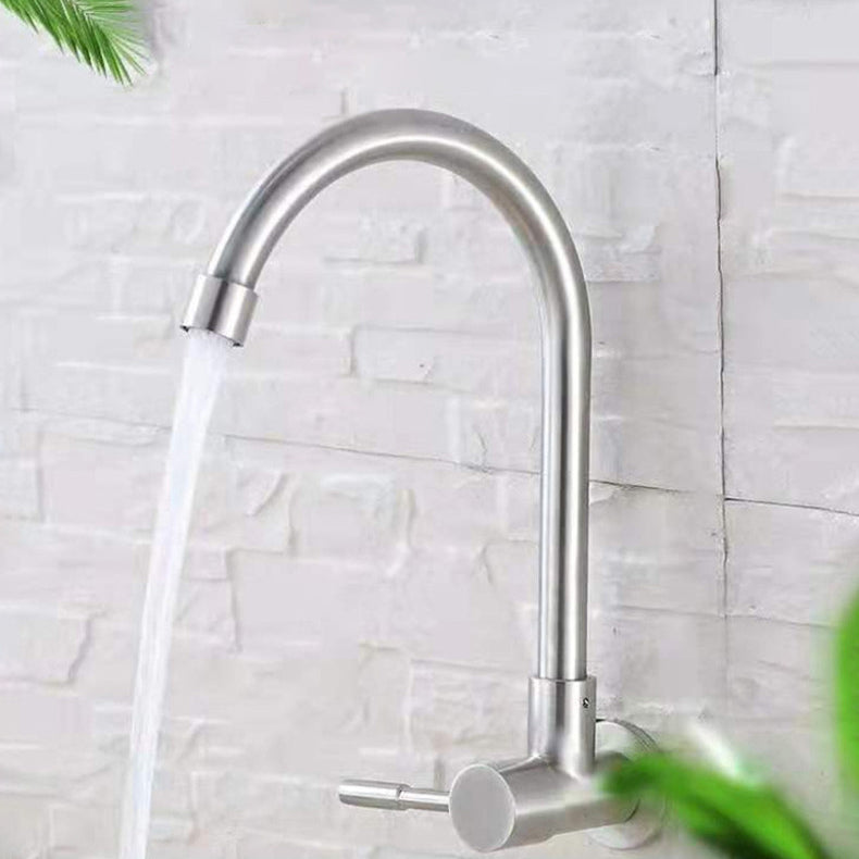 Modern 1-Handle Faucets Stainless Steel with Water Dispenser Standard Kitchen Faucets Clearhalo 'Home Improvement' 'home_improvement' 'home_improvement_kitchen_faucets' 'Kitchen Faucets' 'Kitchen Remodel & Kitchen Fixtures' 'Kitchen Sinks & Faucet Components' 'kitchen_faucets' 6818450