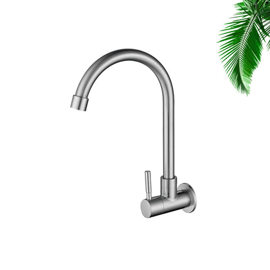 Modern 1-Handle Faucets Stainless Steel with Water Dispenser Standard Kitchen Faucets Clearhalo 'Home Improvement' 'home_improvement' 'home_improvement_kitchen_faucets' 'Kitchen Faucets' 'Kitchen Remodel & Kitchen Fixtures' 'Kitchen Sinks & Faucet Components' 'kitchen_faucets' 6818455