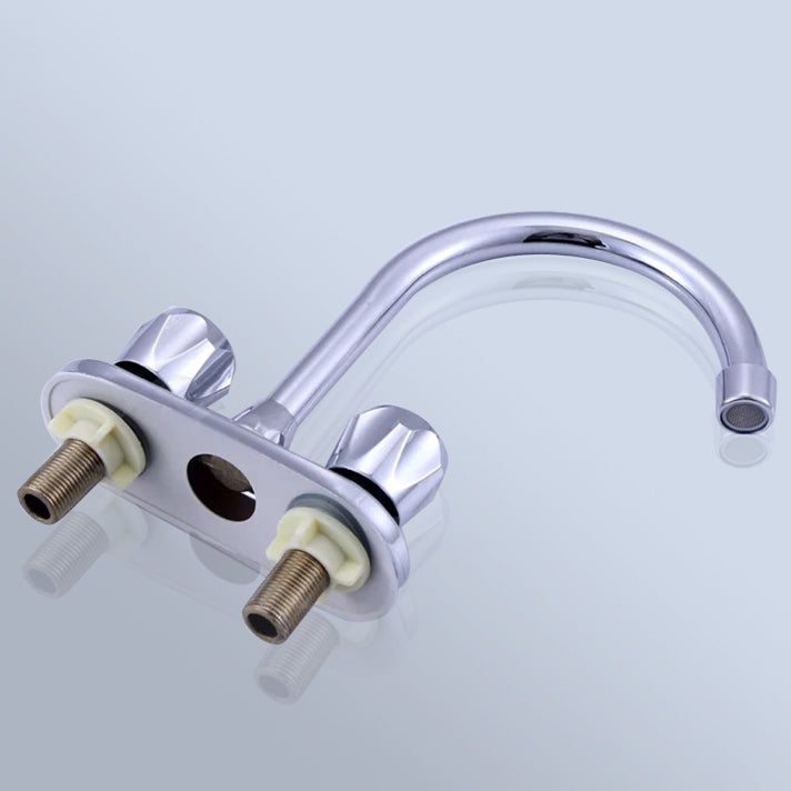 Modern Bar Prep Kitchen Faucet Brass Knob Handle with Deck Plate Kitchen Faucet Clearhalo 'Home Improvement' 'home_improvement' 'home_improvement_kitchen_faucets' 'Kitchen Faucets' 'Kitchen Remodel & Kitchen Fixtures' 'Kitchen Sinks & Faucet Components' 'kitchen_faucets' 6818461