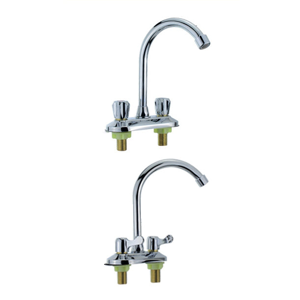 Modern Bar Prep Kitchen Faucet Brass Knob Handle with Deck Plate Kitchen Faucet Clearhalo 'Home Improvement' 'home_improvement' 'home_improvement_kitchen_faucets' 'Kitchen Faucets' 'Kitchen Remodel & Kitchen Fixtures' 'Kitchen Sinks & Faucet Components' 'kitchen_faucets' 6818463