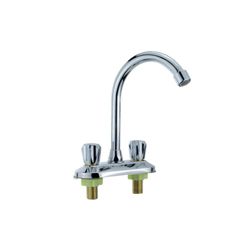 Modern Bar Prep Kitchen Faucet Brass Knob Handle with Deck Plate Kitchen Faucet Clearhalo 'Home Improvement' 'home_improvement' 'home_improvement_kitchen_faucets' 'Kitchen Faucets' 'Kitchen Remodel & Kitchen Fixtures' 'Kitchen Sinks & Faucet Components' 'kitchen_faucets' 6818466