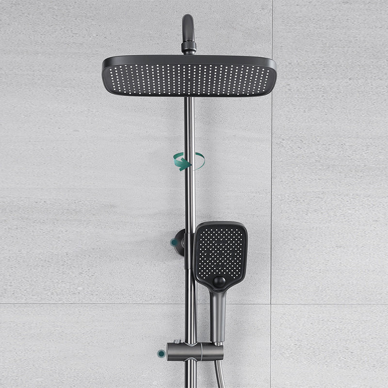 Modern Shower Trim Brass Adjustable Shower Head Wall Mounted Shower Head Combo Clearhalo 'Bathroom Remodel & Bathroom Fixtures' 'Home Improvement' 'home_improvement' 'home_improvement_shower_faucets' 'Shower Faucets & Systems' 'shower_faucets' 'Showers & Bathtubs Plumbing' 'Showers & Bathtubs' 6818477