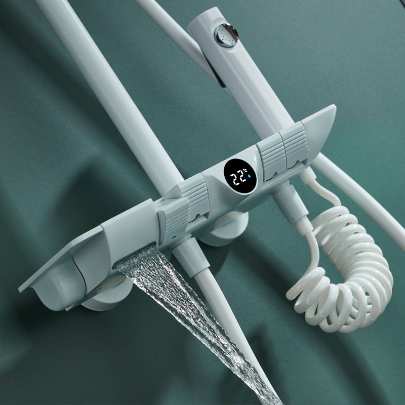 Modern Shower Trim Brass Temperature Control Wall Mounted Shower System Clearhalo 'Bathroom Remodel & Bathroom Fixtures' 'Home Improvement' 'home_improvement' 'home_improvement_shower_faucets' 'Shower Faucets & Systems' 'shower_faucets' 'Showers & Bathtubs Plumbing' 'Showers & Bathtubs' 6818494