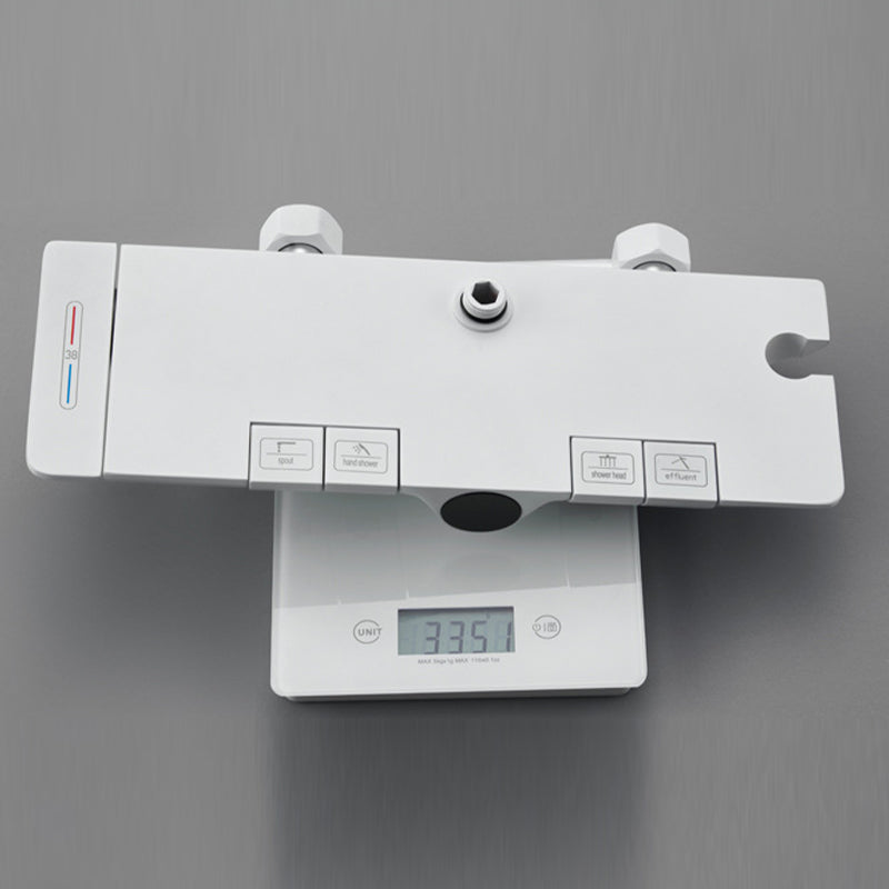 Modern Shower Trim Brass Temperature Control Wall Mounted Shower System Clearhalo 'Bathroom Remodel & Bathroom Fixtures' 'Home Improvement' 'home_improvement' 'home_improvement_shower_faucets' 'Shower Faucets & Systems' 'shower_faucets' 'Showers & Bathtubs Plumbing' 'Showers & Bathtubs' 6818500