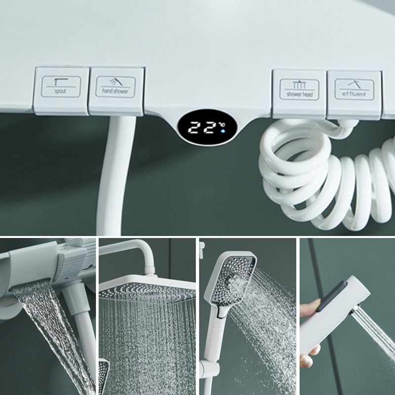 Modern Shower Trim Brass Temperature Control Wall Mounted Shower System Clearhalo 'Bathroom Remodel & Bathroom Fixtures' 'Home Improvement' 'home_improvement' 'home_improvement_shower_faucets' 'Shower Faucets & Systems' 'shower_faucets' 'Showers & Bathtubs Plumbing' 'Showers & Bathtubs' 6818504