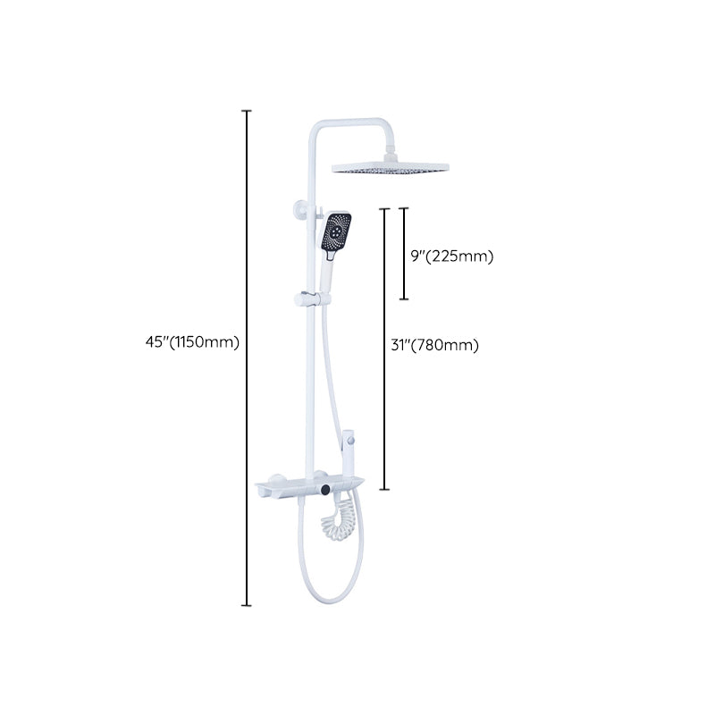 Modern Shower Trim Brass Temperature Control Wall Mounted Shower System Clearhalo 'Bathroom Remodel & Bathroom Fixtures' 'Home Improvement' 'home_improvement' 'home_improvement_shower_faucets' 'Shower Faucets & Systems' 'shower_faucets' 'Showers & Bathtubs Plumbing' 'Showers & Bathtubs' 6818506
