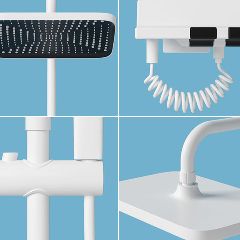 Modern Shower Head Combo Stainless Steel Slide Bar Included Wall Mounted Shower System Clearhalo 'Bathroom Remodel & Bathroom Fixtures' 'Home Improvement' 'home_improvement' 'home_improvement_shower_faucets' 'Shower Faucets & Systems' 'shower_faucets' 'Showers & Bathtubs Plumbing' 'Showers & Bathtubs' 6818518