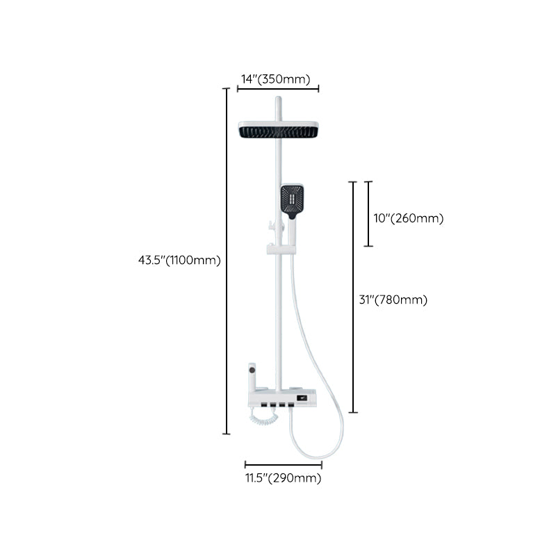 Modern Shower Head Combo Stainless Steel Slide Bar Included Wall Mounted Shower System Clearhalo 'Bathroom Remodel & Bathroom Fixtures' 'Home Improvement' 'home_improvement' 'home_improvement_shower_faucets' 'Shower Faucets & Systems' 'shower_faucets' 'Showers & Bathtubs Plumbing' 'Showers & Bathtubs' 6818521