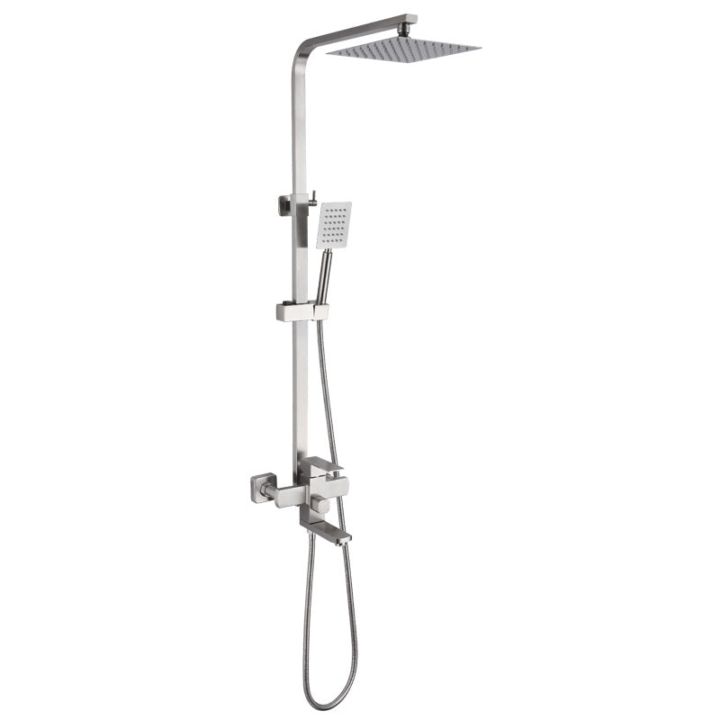 Modern Shower System Stainless Steel Temperature Control Wall Mounted Shower Set Clearhalo 'Bathroom Remodel & Bathroom Fixtures' 'Home Improvement' 'home_improvement' 'home_improvement_shower_faucets' 'Shower Faucets & Systems' 'shower_faucets' 'Showers & Bathtubs Plumbing' 'Showers & Bathtubs' 6818526