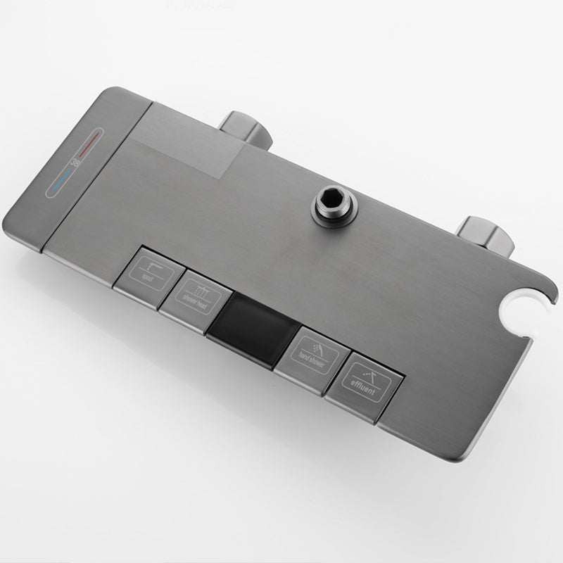 Modern Shower Trim Brass Temperature Control Adjustable Shower Head Shower Set Clearhalo 'Bathroom Remodel & Bathroom Fixtures' 'Home Improvement' 'home_improvement' 'home_improvement_shower_faucets' 'Shower Faucets & Systems' 'shower_faucets' 'Showers & Bathtubs Plumbing' 'Showers & Bathtubs' 6818568