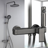 Modern Shower Head Combo Brass Adjustable Shower Head Wall Mounted Shower Set Clearhalo 'Bathroom Remodel & Bathroom Fixtures' 'Home Improvement' 'home_improvement' 'home_improvement_shower_faucets' 'Shower Faucets & Systems' 'shower_faucets' 'Showers & Bathtubs Plumbing' 'Showers & Bathtubs' 6818572