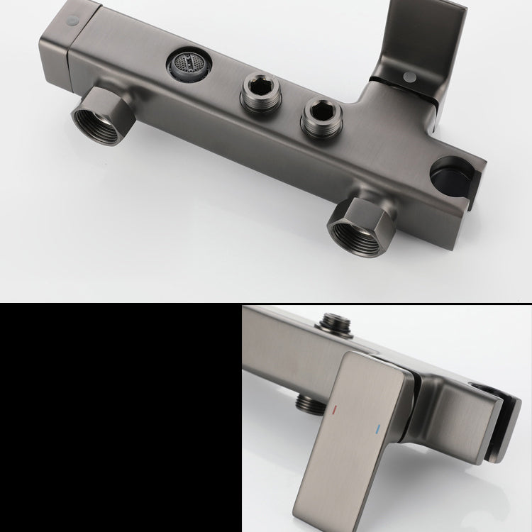 Modern Shower Head Combo Brass Adjustable Shower Head Wall Mounted Shower Set Clearhalo 'Bathroom Remodel & Bathroom Fixtures' 'Home Improvement' 'home_improvement' 'home_improvement_shower_faucets' 'Shower Faucets & Systems' 'shower_faucets' 'Showers & Bathtubs Plumbing' 'Showers & Bathtubs' 6818582