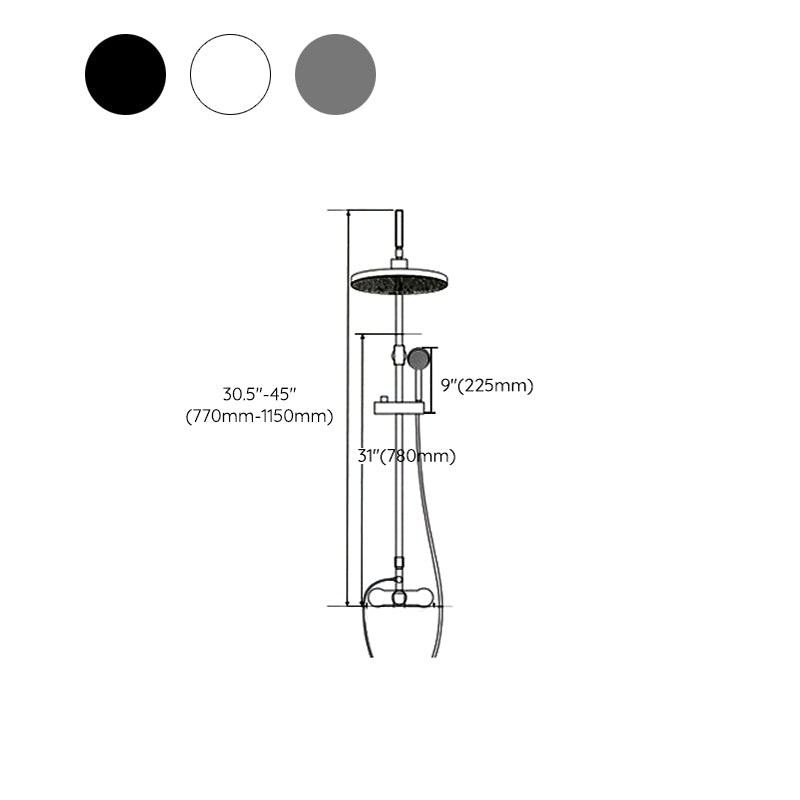 Modern Shower Head Combo Brass Adjustable Shower Head Wall Mounted Shower Set Clearhalo 'Bathroom Remodel & Bathroom Fixtures' 'Home Improvement' 'home_improvement' 'home_improvement_shower_faucets' 'Shower Faucets & Systems' 'shower_faucets' 'Showers & Bathtubs Plumbing' 'Showers & Bathtubs' 6818584