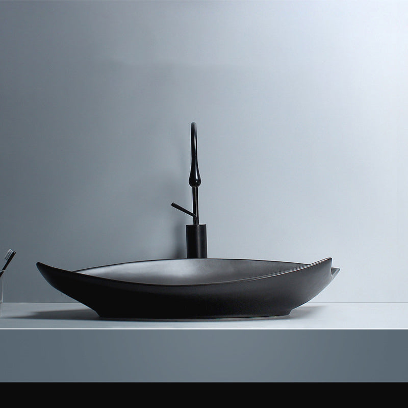 Modern Vessel Bathroom Sink Specialty with Basin Vessel Sink(Not Included Faucet) Clearhalo 'Bathroom Remodel & Bathroom Fixtures' 'Bathroom Sinks & Faucet Components' 'Bathroom Sinks' 'bathroom_sink' 'Home Improvement' 'home_improvement' 'home_improvement_bathroom_sink' 6818794