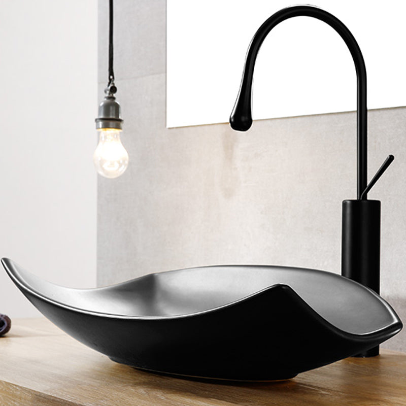 Modern Vessel Bathroom Sink Specialty with Basin Vessel Sink(Not Included Faucet) Clearhalo 'Bathroom Remodel & Bathroom Fixtures' 'Bathroom Sinks & Faucet Components' 'Bathroom Sinks' 'bathroom_sink' 'Home Improvement' 'home_improvement' 'home_improvement_bathroom_sink' 6818801