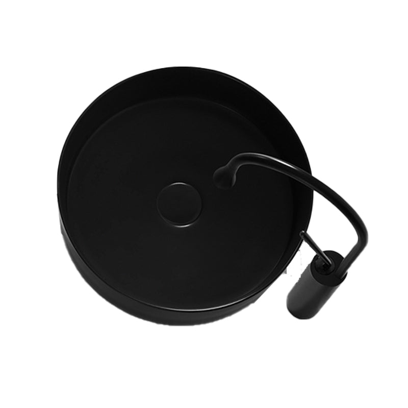 Modern Vessel Sink Round Porcelain with Basin Vessel Lavatory Sink without Faucet Clearhalo 'Bathroom Remodel & Bathroom Fixtures' 'Bathroom Sinks & Faucet Components' 'Bathroom Sinks' 'bathroom_sink' 'Home Improvement' 'home_improvement' 'home_improvement_bathroom_sink' 6818812