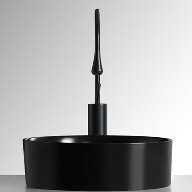 Modern Vessel Sink Round Porcelain with Basin Vessel Lavatory Sink without Faucet Clearhalo 'Bathroom Remodel & Bathroom Fixtures' 'Bathroom Sinks & Faucet Components' 'Bathroom Sinks' 'bathroom_sink' 'Home Improvement' 'home_improvement' 'home_improvement_bathroom_sink' 6818819