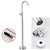 Tub Filler Lever Handle Freestanding Brass High Arc Handshower Traditional Tub Filler Silver 1 Handle Faucets Hand Shower Not Included Clearhalo 'Bathroom Remodel & Bathroom Fixtures' 'Bathtub Faucets' 'bathtub_faucets' 'Home Improvement' 'home_improvement' 'home_improvement_bathtub_faucets' 6818935