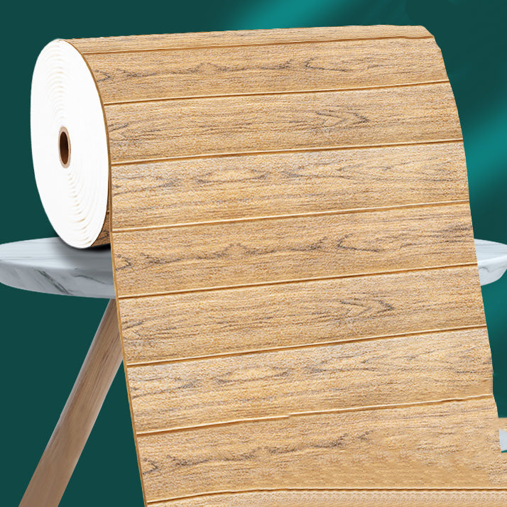 Industrial Tin Backsplash Paneling Smooth Wall Ceiling Wood Grain Design Brown Nano Strong Glue Fund Clearhalo 'Flooring 'Home Improvement' 'home_improvement' 'home_improvement_wall_paneling' 'Wall Paneling' 'wall_paneling' 'Walls & Ceilings' Walls and Ceiling' 6819061