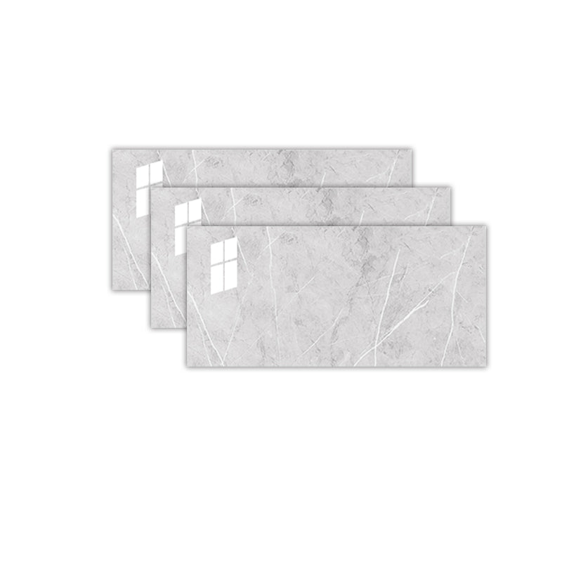3-Pack PVC Rectangular Peel & Stick Subway Tile Kitchen and Bathroom Backsplash Grey Clearhalo 'Flooring 'Home Improvement' 'home_improvement' 'home_improvement_peel_stick_blacksplash' 'Peel & Stick Backsplash Tile' 'peel_stick_blacksplash' 'Walls & Ceilings' Walls and Ceiling' 6819149