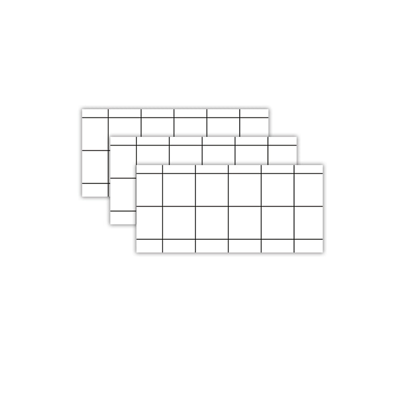 3-Pack PVC Rectangular Peel & Stick Subway Tile Kitchen and Bathroom Backsplash White Clearhalo 'Flooring 'Home Improvement' 'home_improvement' 'home_improvement_peel_stick_blacksplash' 'Peel & Stick Backsplash Tile' 'peel_stick_blacksplash' 'Walls & Ceilings' Walls and Ceiling' 6819151