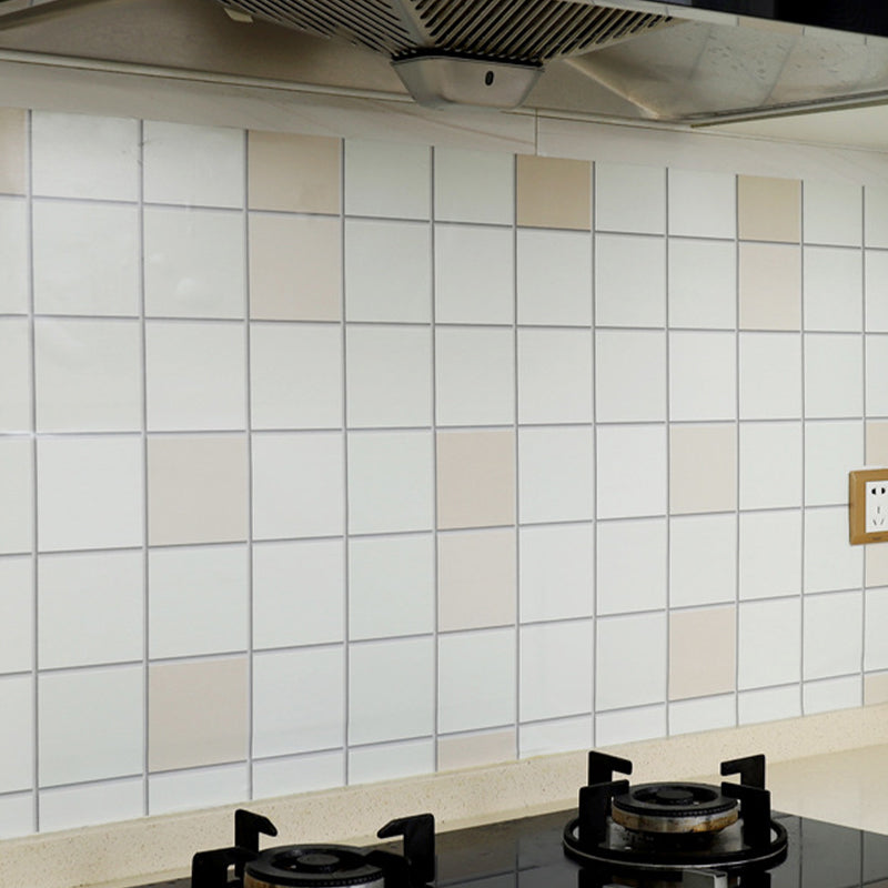 Modern Peel and Stick Tiles PVC Mosaic Tile Peel and Stick Backsplash Tile White-Pink Clearhalo 'Flooring 'Home Improvement' 'home_improvement' 'home_improvement_peel_stick_blacksplash' 'Peel & Stick Backsplash Tile' 'peel_stick_blacksplash' 'Walls & Ceilings' Walls and Ceiling' 6819169