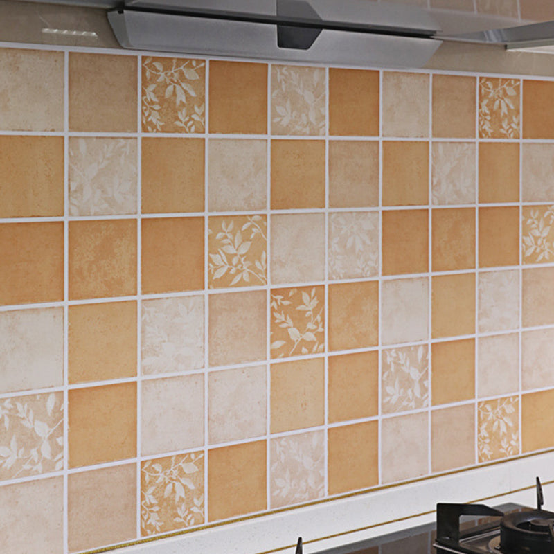 Modern Peel and Stick Tiles PVC Mosaic Tile Peel and Stick Backsplash Tile Orange Clearhalo 'Flooring 'Home Improvement' 'home_improvement' 'home_improvement_peel_stick_blacksplash' 'Peel & Stick Backsplash Tile' 'peel_stick_blacksplash' 'Walls & Ceilings' Walls and Ceiling' 6819170