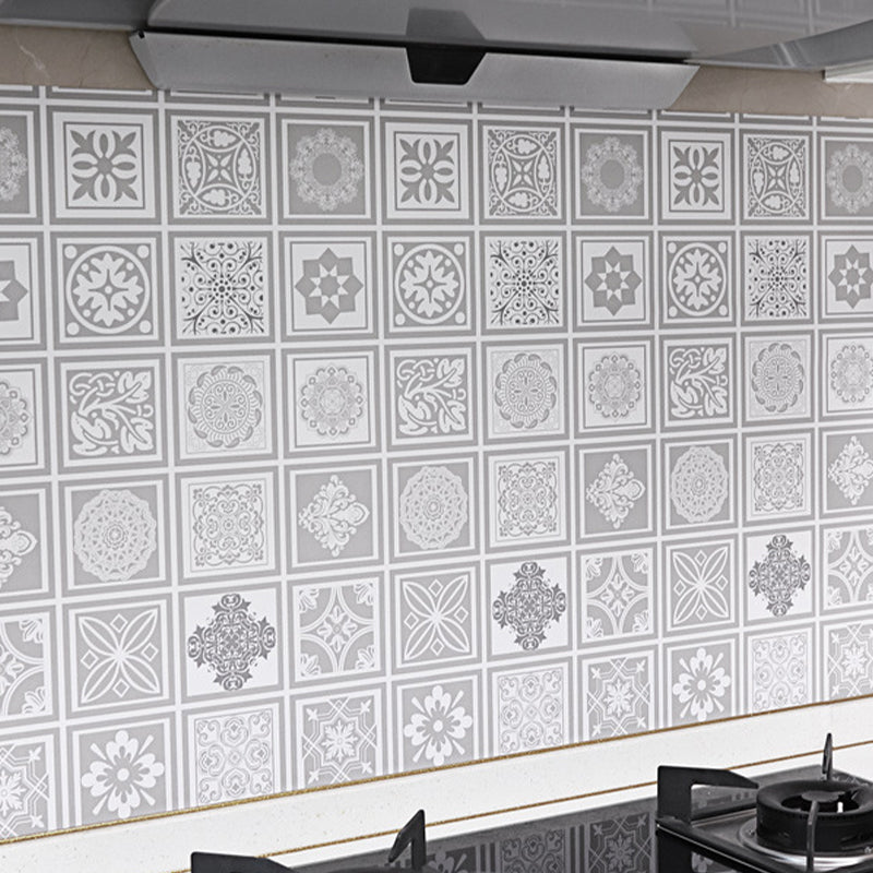 Modern Peel and Stick Tiles PVC Mosaic Tile Peel and Stick Backsplash Tile Grey Clearhalo 'Flooring 'Home Improvement' 'home_improvement' 'home_improvement_peel_stick_blacksplash' 'Peel & Stick Backsplash Tile' 'peel_stick_blacksplash' 'Walls & Ceilings' Walls and Ceiling' 6819174