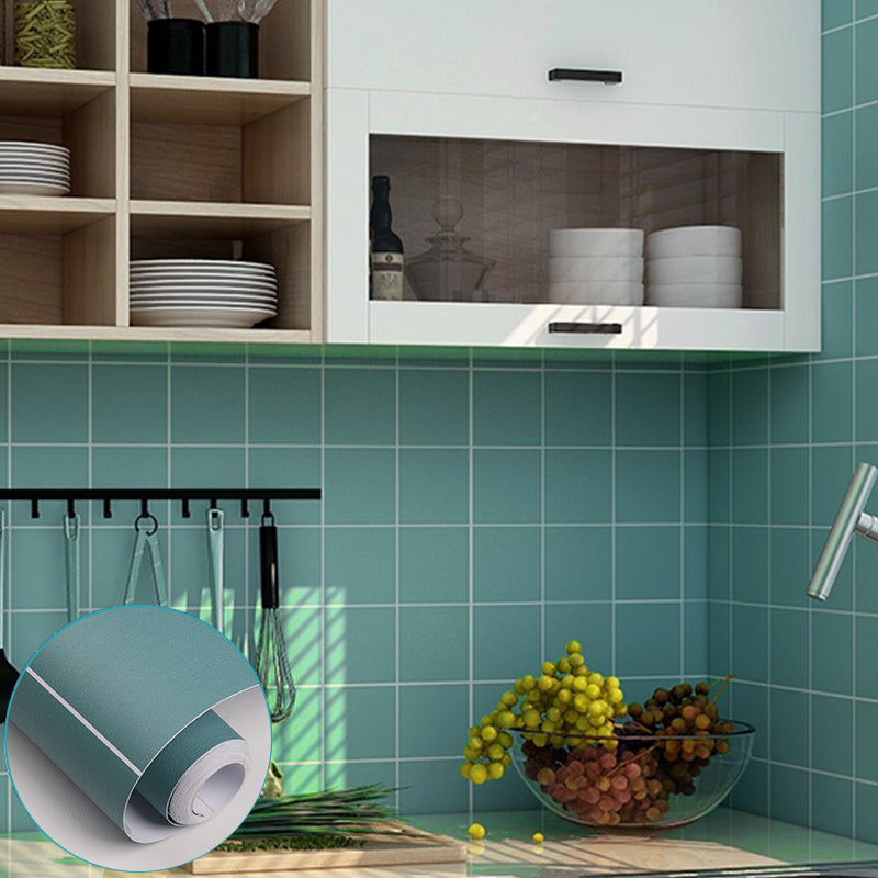 Modern Peel and Stick Tiles Plastic Mosaic Tile Peel & Stick Field Tile for Kitchen Lake Green Clearhalo 'Flooring 'Home Improvement' 'home_improvement' 'home_improvement_peel_stick_blacksplash' 'Peel & Stick Backsplash Tile' 'peel_stick_blacksplash' 'Walls & Ceilings' Walls and Ceiling' 6819202