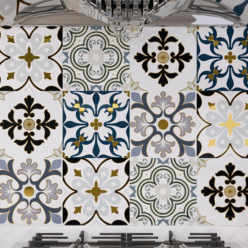 PVC Square Peel & Stick Mosaic Tile Multi-Color Kitchen and Bathroom Single Tile Clearhalo 'Flooring 'Home Improvement' 'home_improvement' 'home_improvement_peel_stick_blacksplash' 'Peel & Stick Backsplash Tile' 'peel_stick_blacksplash' 'Walls & Ceilings' Walls and Ceiling' 6819209