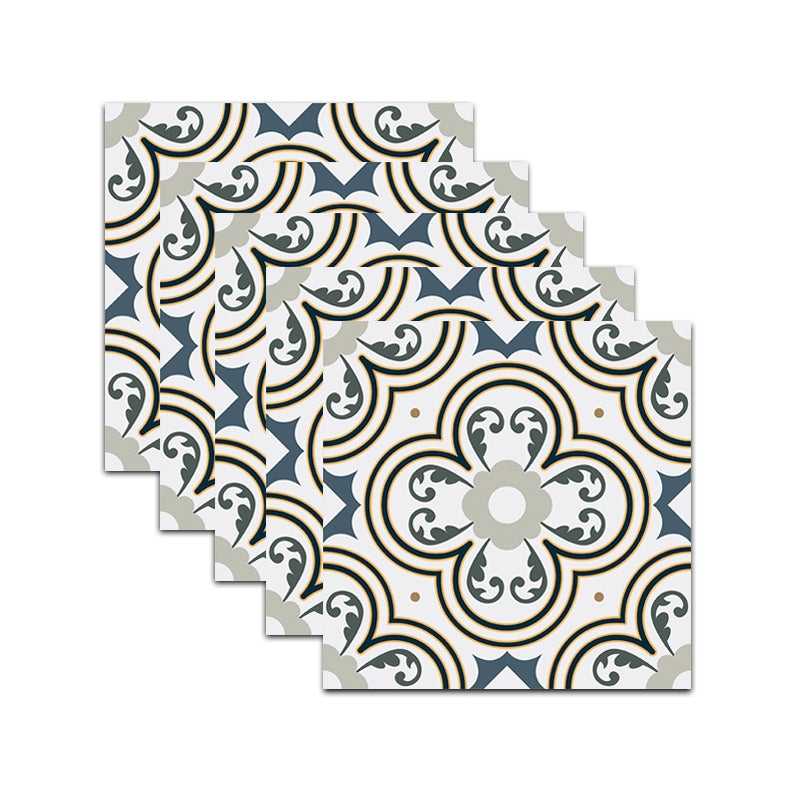 PVC Square Peel & Stick Mosaic Tile Multi-Color Kitchen and Bathroom Single Tile White Clearhalo 'Flooring 'Home Improvement' 'home_improvement' 'home_improvement_peel_stick_blacksplash' 'Peel & Stick Backsplash Tile' 'peel_stick_blacksplash' 'Walls & Ceilings' Walls and Ceiling' 6819215