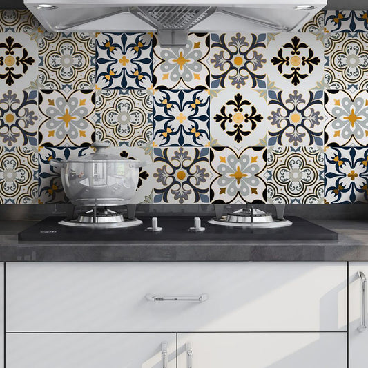 PVC Square Peel & Stick Mosaic Tile Multi-Color Kitchen and Bathroom Single Tile Clearhalo 'Flooring 'Home Improvement' 'home_improvement' 'home_improvement_peel_stick_blacksplash' 'Peel & Stick Backsplash Tile' 'peel_stick_blacksplash' 'Walls & Ceilings' Walls and Ceiling' 6819216