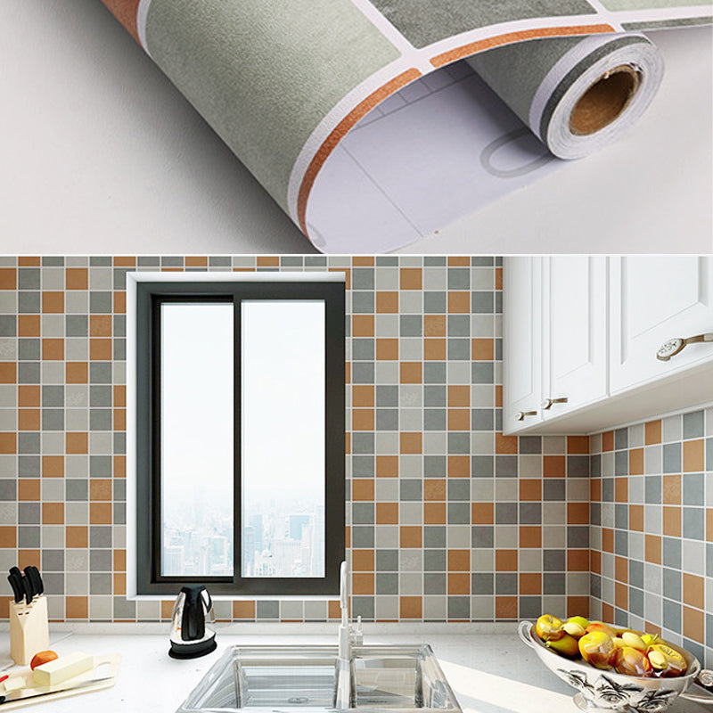 Modern Peel and Stick Tiles PVC Square Wallpaper for Kitchen and Bathroom Backsplash Clearhalo 'Flooring 'Home Improvement' 'home_improvement' 'home_improvement_peel_stick_blacksplash' 'Peel & Stick Backsplash Tile' 'peel_stick_blacksplash' 'Walls & Ceilings' Walls and Ceiling' 6819240