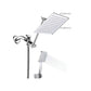 Contemporary Pull Down Dual Shower Head Square High Arch Shower Head Combo in Chrome Clearhalo 'Bathroom Remodel & Bathroom Fixtures' 'Home Improvement' 'home_improvement' 'home_improvement_shower_heads' 'Shower Heads' 'shower_heads' 'Showers & Bathtubs Plumbing' 'Showers & Bathtubs' 6819593
