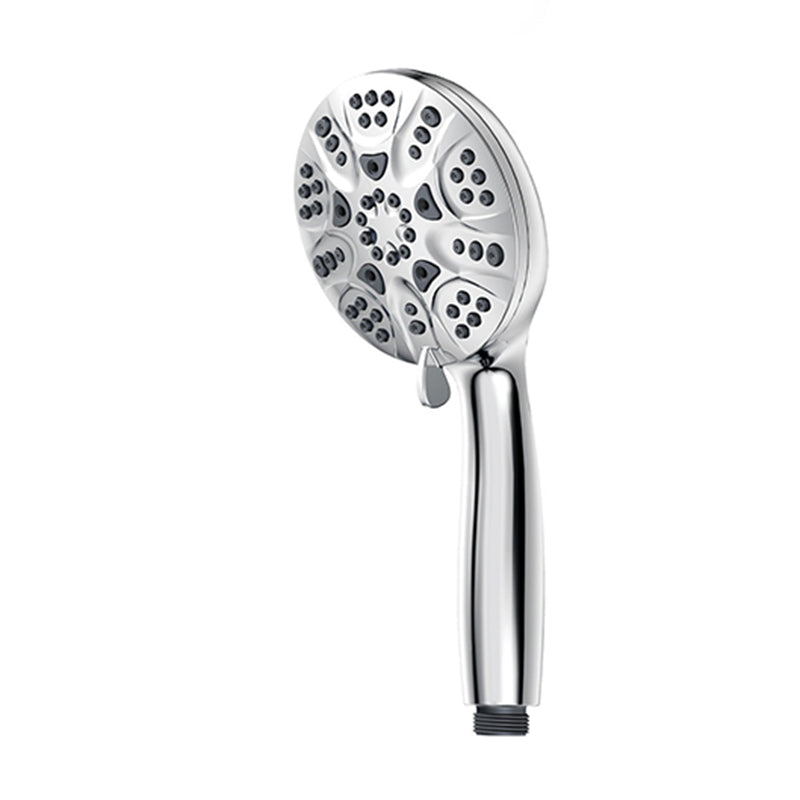 Contemporary Shower Combo Dual Shower Head Chrome Ceiling Mounted Round Shower Head Hand Shower Clearhalo 'Bathroom Remodel & Bathroom Fixtures' 'Home Improvement' 'home_improvement' 'home_improvement_shower_heads' 'Shower Heads' 'shower_heads' 'Showers & Bathtubs Plumbing' 'Showers & Bathtubs' 6819604