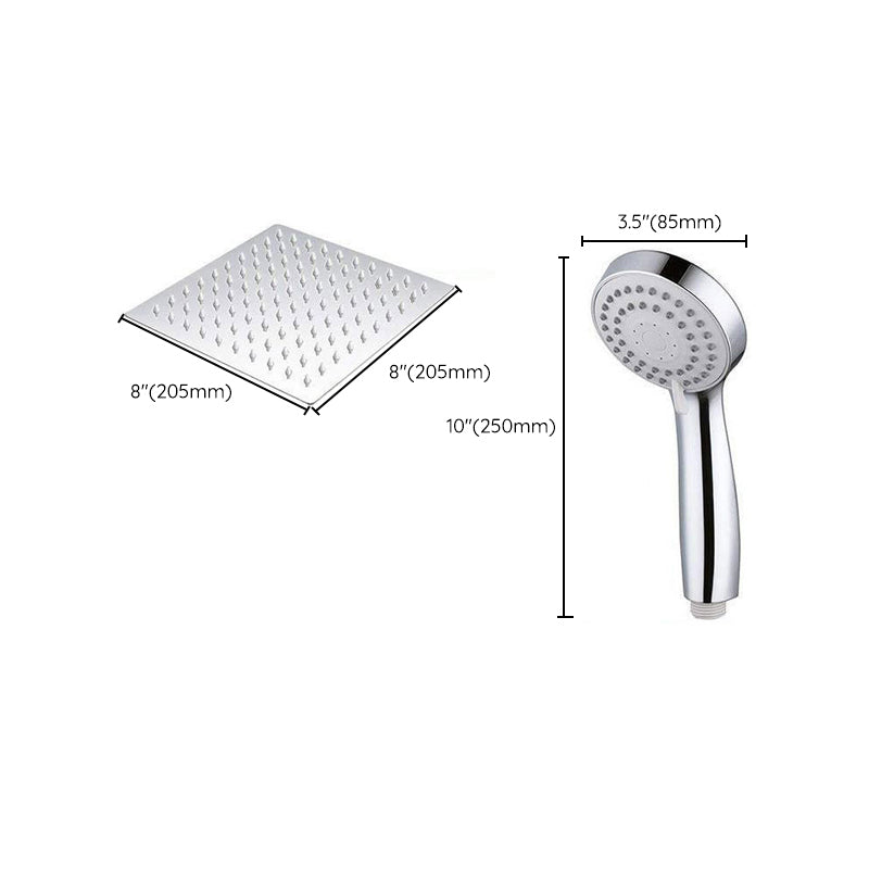 Modern Pull down Dual Shower Head Square High Arch Shower Head Combo Clearhalo 'Bathroom Remodel & Bathroom Fixtures' 'Home Improvement' 'home_improvement' 'home_improvement_shower_heads' 'Shower Heads' 'shower_heads' 'Showers & Bathtubs Plumbing' 'Showers & Bathtubs' 6819621